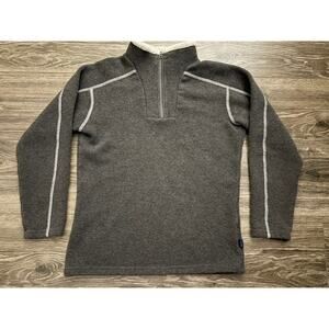 Kuhl Size Large 14-16 Boys Quarter 1/4 Zip Fleece Pullover Gray